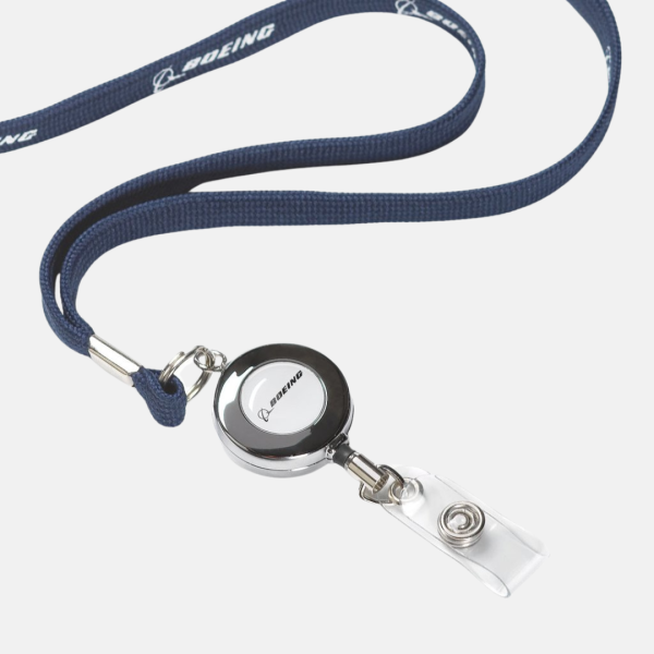 Printed Badge Lanyard Navy