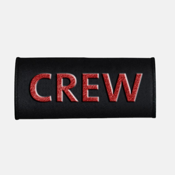 CREW- Luggage Handles Wrap Black With Red and Yellow