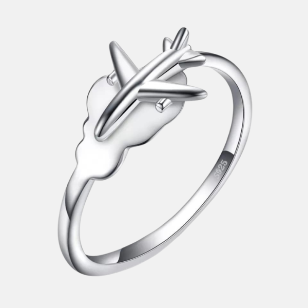 Airplane Ring 925 Sterling Silver. Adjustable