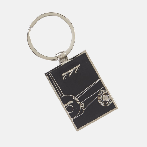 777 Midnight Silver Keychain