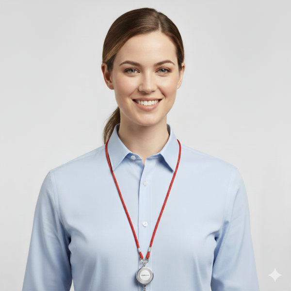 Boeing Retractable Lanyard - Red